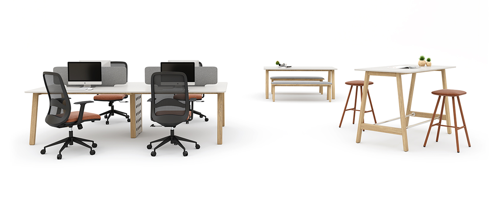 Lenta Dördlü İş Masası 4